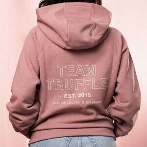NWOT UNLABELED Team Truffle Dose of Color Collab Pink Hoodie Size M